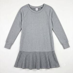 Cabi Flashdance Sweater Dress Gray French Terry Drop Waist 3459 Womens Small